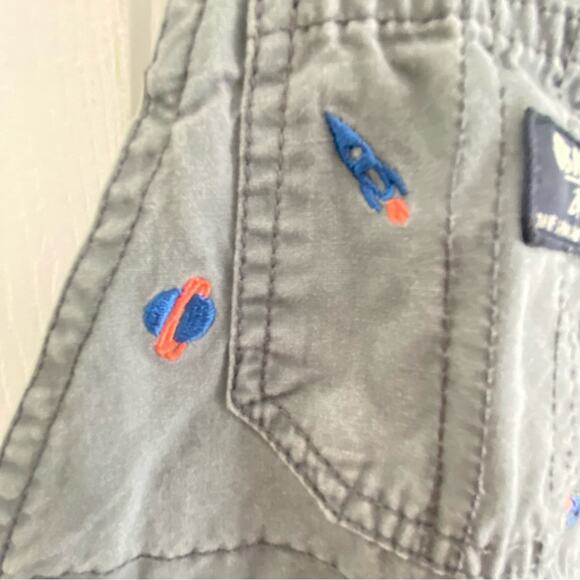 OshKosh Overalls boys size 24m Rocket Space Gray toddler Overalls Size 24 months - Picture 4 of 6